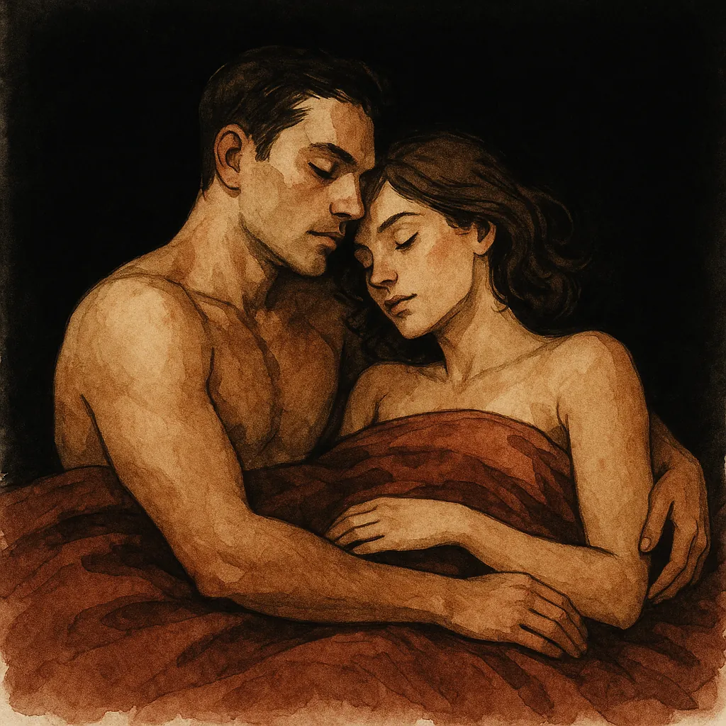 A couple sleeping in a bed together